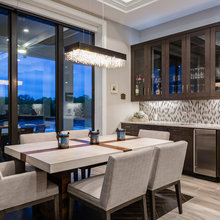 Kitchen area with beverage center