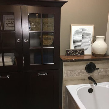 Homeowners Install Bathroom Supplies!