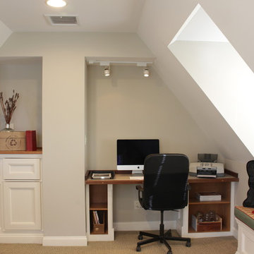 Home office and family room combo