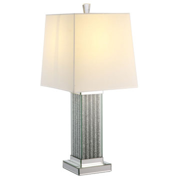 Noralie Table Lamp, Mirrored and Faux Stones