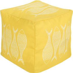 Surya Poufs- (POUF-278) - Floor Pillows And Poufs
