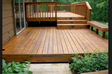 Multi Level Deck with Built in Bench