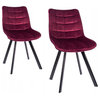 AMELIA Dining Chairs, Set of 2, Cherry