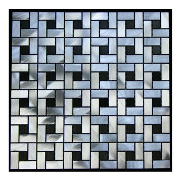 Legion Furniture Silver & Black Mosaic Tile