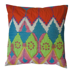 Rhadi - Rhadi Living Java Bright Embroidered Pillow - Decorative Pillows