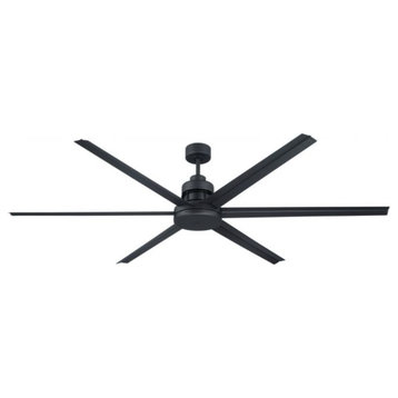 72" Black Ceiling Fan With Blades, Control Included
