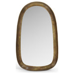 Meridian Furniture - Auberge Mirror, Brass, Oval Shape - Add dimensional appeal and remarkable style to your room with this Auberge brass mirror. Featuring an antique brass finish and an aluminum metal frame, its contemporary design seamlessly blends sophistication with durability. Perfect for creating a focal point in any space, this mirror not only reflects light but also enhances your room's ambiance with its timeless elegance. Whether placed in a hallway, living room, or bedroom, it exudes a sense of modern charm and artistic flair, elevating your decor with understated luxury.