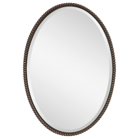 Uttermost Sherise Oval Mirror, Oil Rubbe Bronze