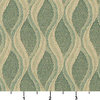 Aqua Green and Gold Wavy Striped Durable Upholstery Fabric By The Yard
