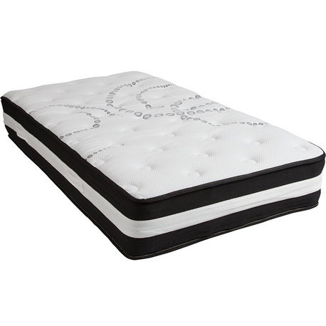 Capri Comfortable Sleep 12" Foam and Pocket Spring Mattress, Twin in a Box