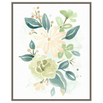 Spring Greens II by June Erica Vess Framed Canvas Wall Art