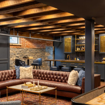 Moody Basement Blues: Remodel Transforms 1887 Cellar to Stunning Living Space