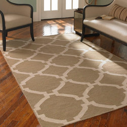Modern Lattice Area Rug- Khaki - Area Rugs
