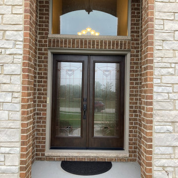 Double Steel Entry Door With Double Aluminum Storm Door