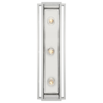 Halle 24" Vanity Light in Polished Nickel with Clear Glass