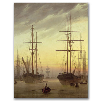 'View of a Harbour' Canvas Art by John Grimshaw