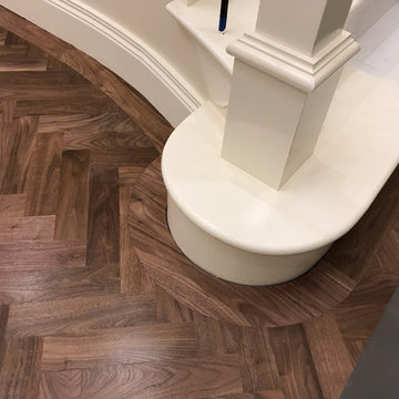 Walnut Herringbone with Walnut Border