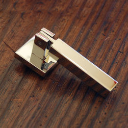Modern Drop Pull with Square Rosette PU-4295 - Cabinet And Drawer Handle Pulls