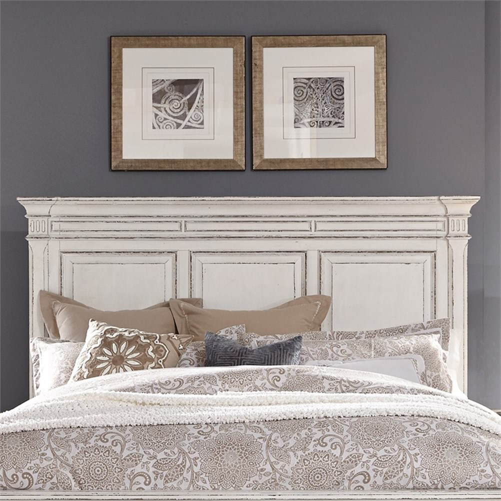 Abbey Park White Queen Panel Headboard - French Country - Headboards ...