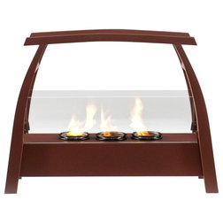 Transitional Outdoor Fireplaces Bronze Finished Kanto Portable Indoor Outdoor Fuel Gel Fireplace