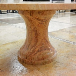 Custom Natural Stone Table Base and Top - Table Tops And Bases