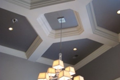 Transitional home design photo in Chicago