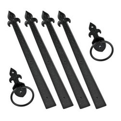 Crown Bolt Black Premium Decorative Garage Hardware Kit - Garage Doors And Openers