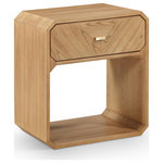 Meridian Furniture - Parker Ash Veneer Nightstand, Natural - If elegant simplicity is on your checklist, then this Parker natural ash veneer night stand hits the mark from all angles. A sophisticated natural finish gives this night stand modern flair and refinement while its simple lines ensure a minimalist presentation in your bedroom sanctuary. An amply sized drawer holds undergarments, tees, and unmentionables out of sight and within easy reach. Rich ash veneer adds durability and lasting beauty to the stand's design, whether purchased as a standalone piece or alongside other pieces in the Parker collection.