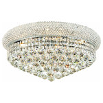 Elegant Lighting - Royal Cut Clear Crystal Primo 10-Light - 1800 Primo Collection Flush Mount D20in H10in Lt:10 Chrome Finish (Royal Cut Crystals).  This classic elegant Empire series is flowing with symmetry creating a dramatic explosion of brilliance.  Primo is a dynamic collection of chandeliers that add decora
