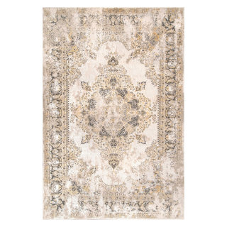 Surya Fowler 5 X 8 (ft) Gray Indoor Abstract Industrial Area Rug