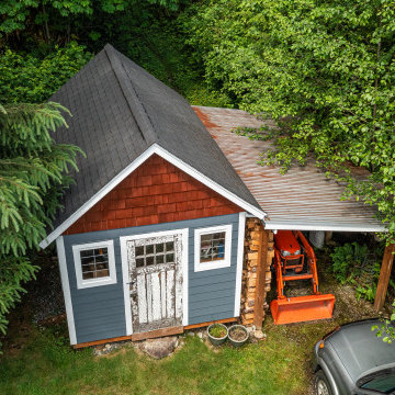 Rustic Farmhouse Roof Replacement in Issaquah, WA with Onyx Black Shingle