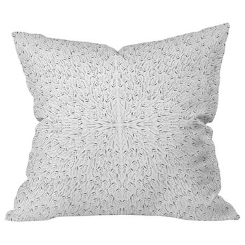 Iveta Abolina Grey Fog Outdoor Throw Pillow