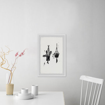 "Hanging Plants IV" Framed Painting Print