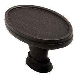 Cosmas - Cabinet Oblong Knob, Oil Rubbed Bronze Oval, Set of 10 - Cabinet And Drawer Knobs