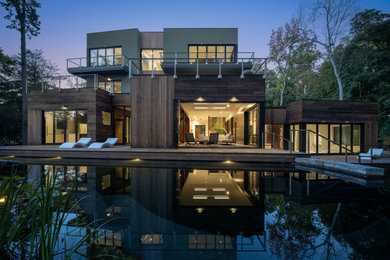 Inspiration for a modern exterior home remodel in DC Metro