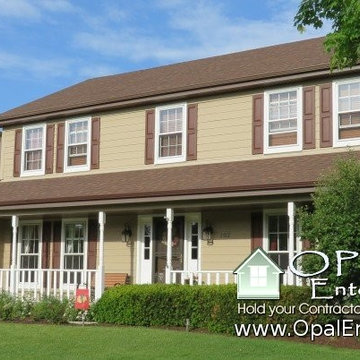 Khaki Brown Hardie Plank Siding & Trim Installed in Wheaton