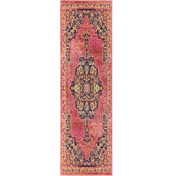 Nourison Passionate Area Rug, Pink Flame, 2'2"x7'6" Runner