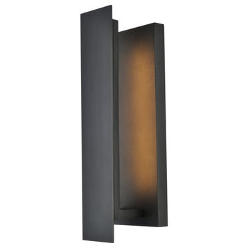 Elegant Lighting LDOD4005 Raine 17" Tall LED Outdoor Wall Sconce - Black