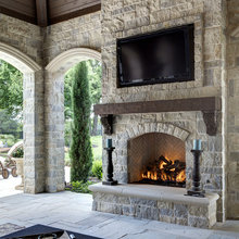 Stone fireplaces