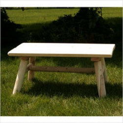 Moon Valley White Cedar and White Pine Cocktail Table - Outdoor Coffee Tables