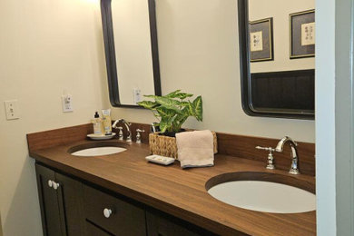 Walnut Slab Double Sink Vanity