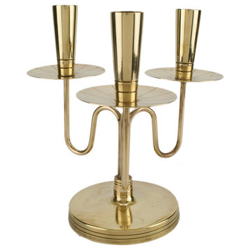 Consigned, Mid-Century Brass Candelabra by Tommi Parzinger