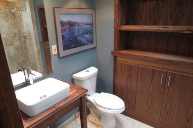 Example of a transitional bathroom design in Portland
