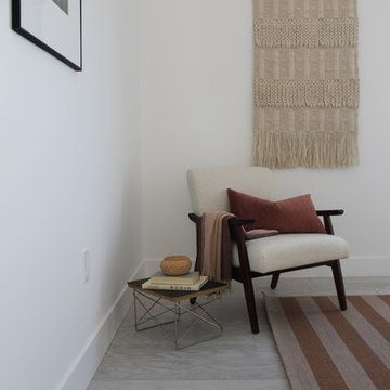 Mid Century Modern Chair in Mauve Bedroom