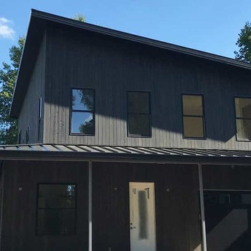 Cypress Shiplap Exterior Siding Prefinished Semi-Transparent Black Stain