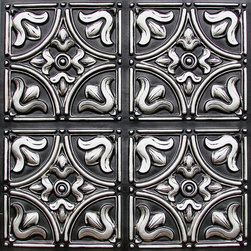 148 Faux Tin Ceiling Tile Glue up 24x24 - Tiny Tulips - Ceiling Tile