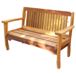Transitional Outdoor Benches by Wood Country