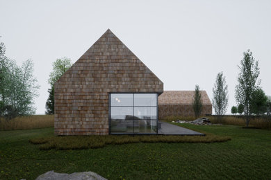 Example of a minimalist exterior home design in Other