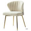 Luna Contemporary Side Chair With Tufted Back, Tan