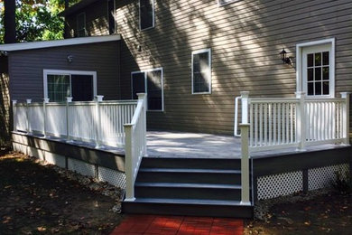Large elegant backyard deck photo in Philadelphia with no cover